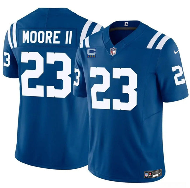 Indianapolis Colts #23 Kenny Moore II Blue 2025 F.U.S.E. With 4-Star C Patch