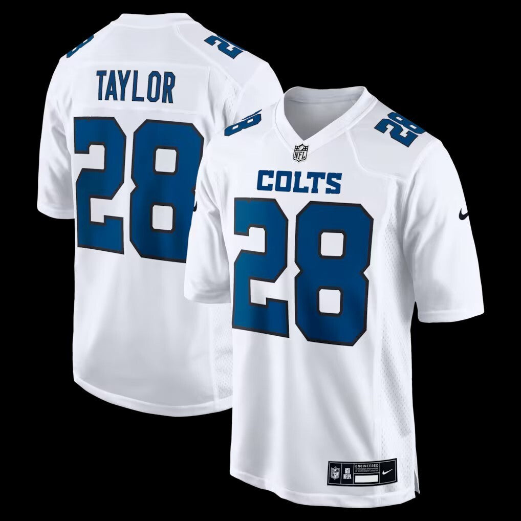 Indianapolis Colts #28 Jonathan Taylor Fashion Game Jersey - White