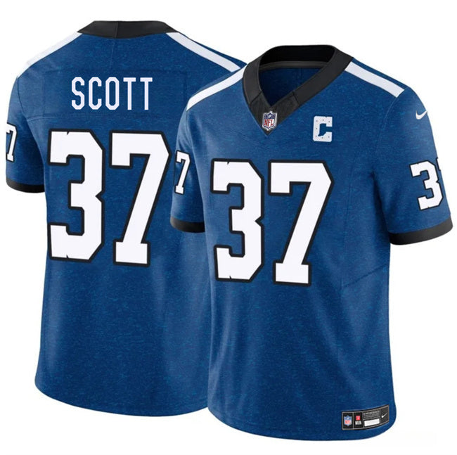 Indianapolis Colts #37 Daniel Scott Blue 2025 F.U.S.E. Throwback Vapor Limited