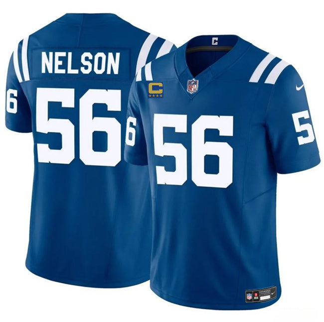 Indianapolis Colts #56 Quenton Nelson Blue 2025 F.U.S.E. With 4-Star C Patch