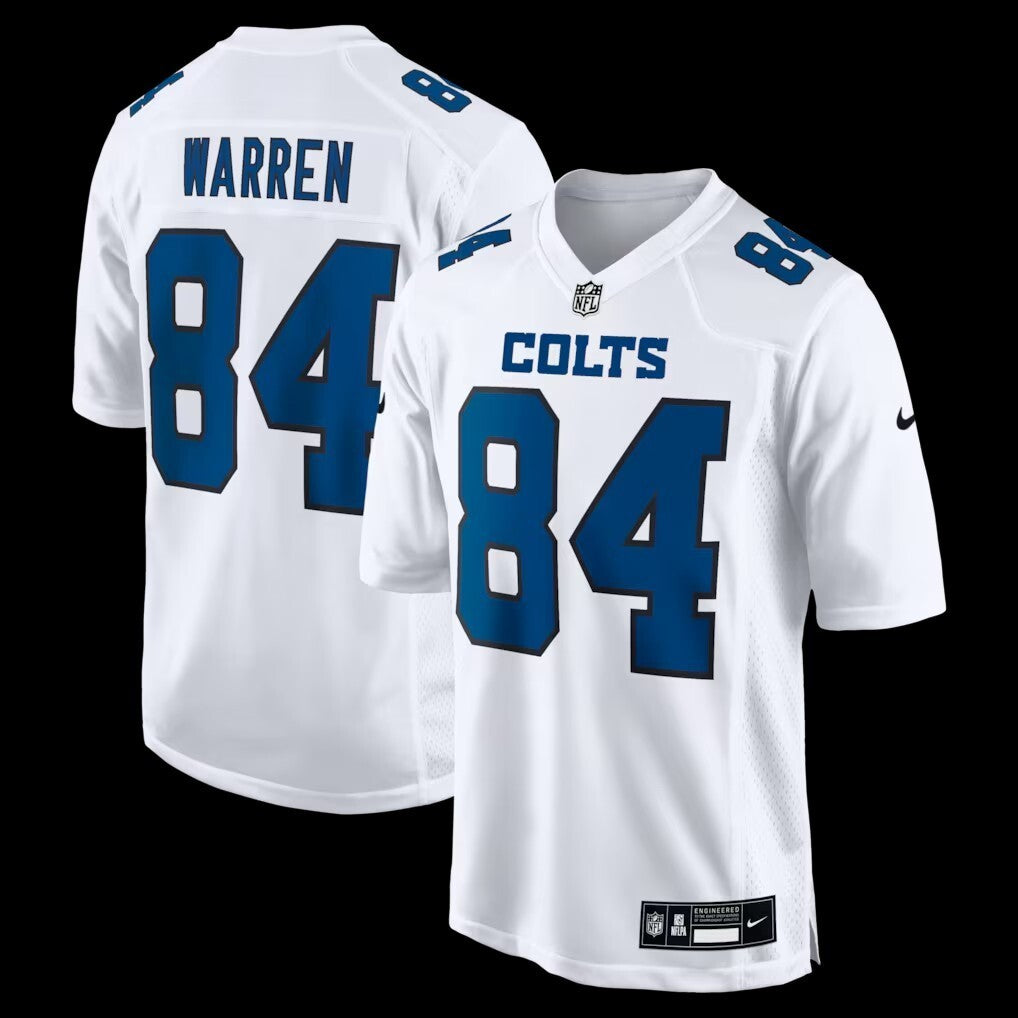 Indianapolis Colts #84 Tyler Warren Fashion Game Jersey - White