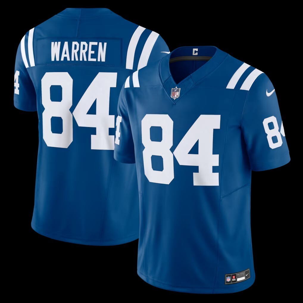 Indianapolis Colts #84 Tyler Warren Team Vapor F.U.S.E. Limited Jersey - Royal