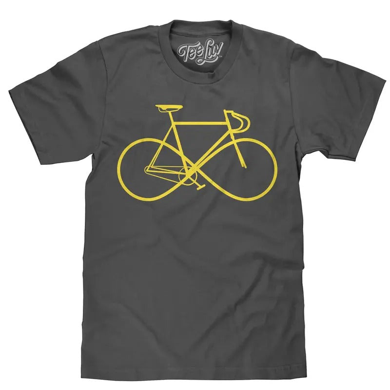 Infinity Sign Bicycle T-Shirt - Gray Hoodie, Sweatshirt | InkThreadWorks.com