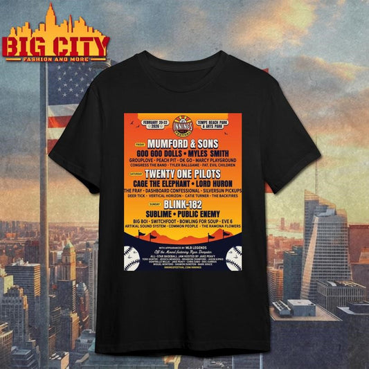 Inning Festival 2026 Full Lineup In Tempe Arizona At Temple Beach Park Shirt