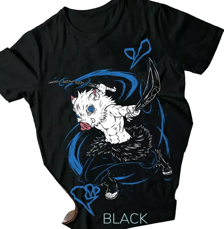 Inosuke Hashibira T-shirt Manga Shirt All Size Hoodie, Sweatshirt | InkThreadWorks.com