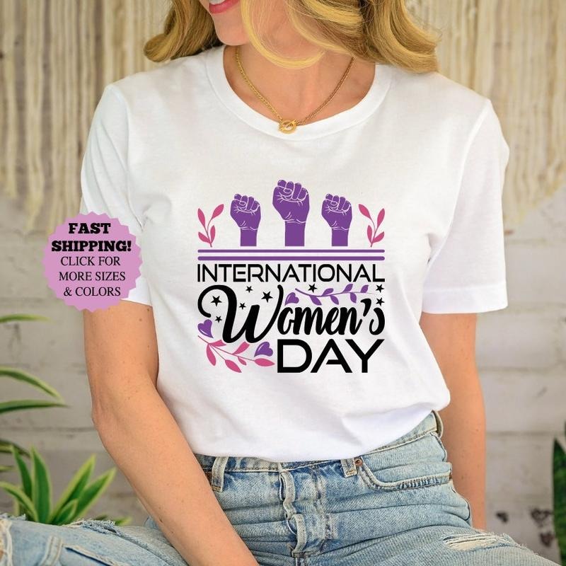 International Women's Day T-Shirt DRG, Women's Day 2024 T-Shirt DRG, 8 march Women's Day Gift, Strong Shirt DRG, Embrace...