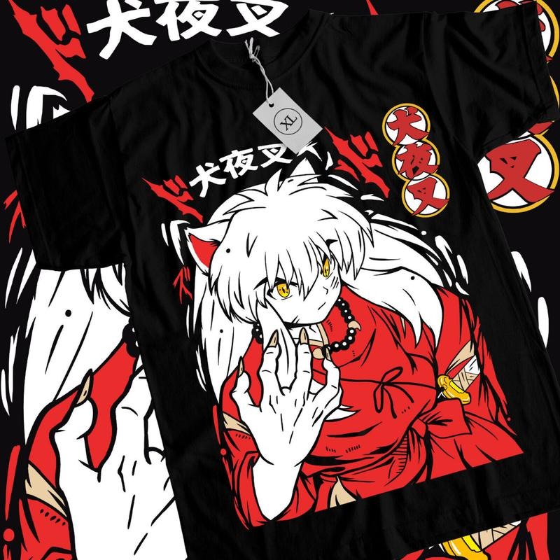 Inuyasha Anime T-Shirt & Sweatshirt, Inuyasha Half-Demon Graphic Tee, Anime Manga Lover Gifts Ball Cotton