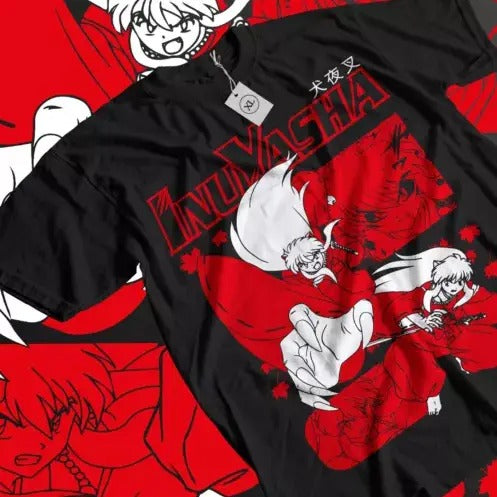Inuyasha T-shirt Red Moon Inu Yasha Sesshomaru Funny Anime Gift Shirt All Size