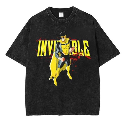 Invincible War Washed Shirt, Comics Washed Shirt, TV Show Comics Shirt, Soft Cotton Blend, Breathable Comfort, Made to...