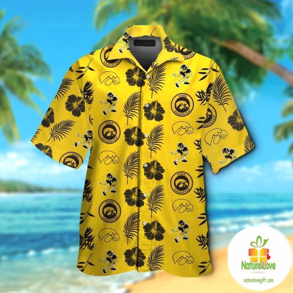 Iowa Hawkeyes Hawaiian Shirt Aloha Short Sleeve Button Up