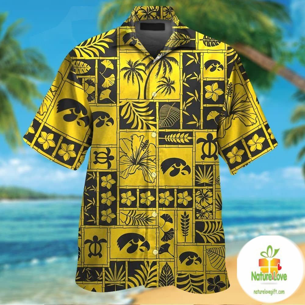 Iowa Hawkeyes Hawaiian Shirt Short Sleeve Aloha Button Up
