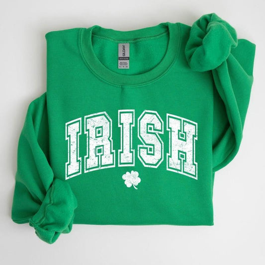 Irish Shamrock Sweatshirt, Retro Collegiate Shirt, St Patrick's Day Shirt, Irish Tee, For Men, For Women Hoodie