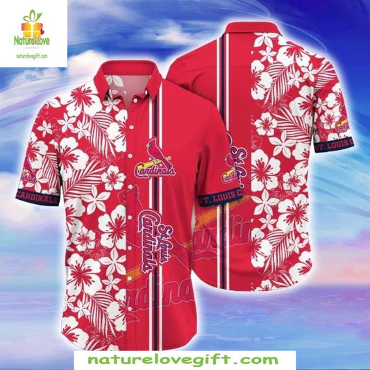 St Louis Cardinals Hawaiian Shirt Island Hibiscus MLB Baseball Apparel