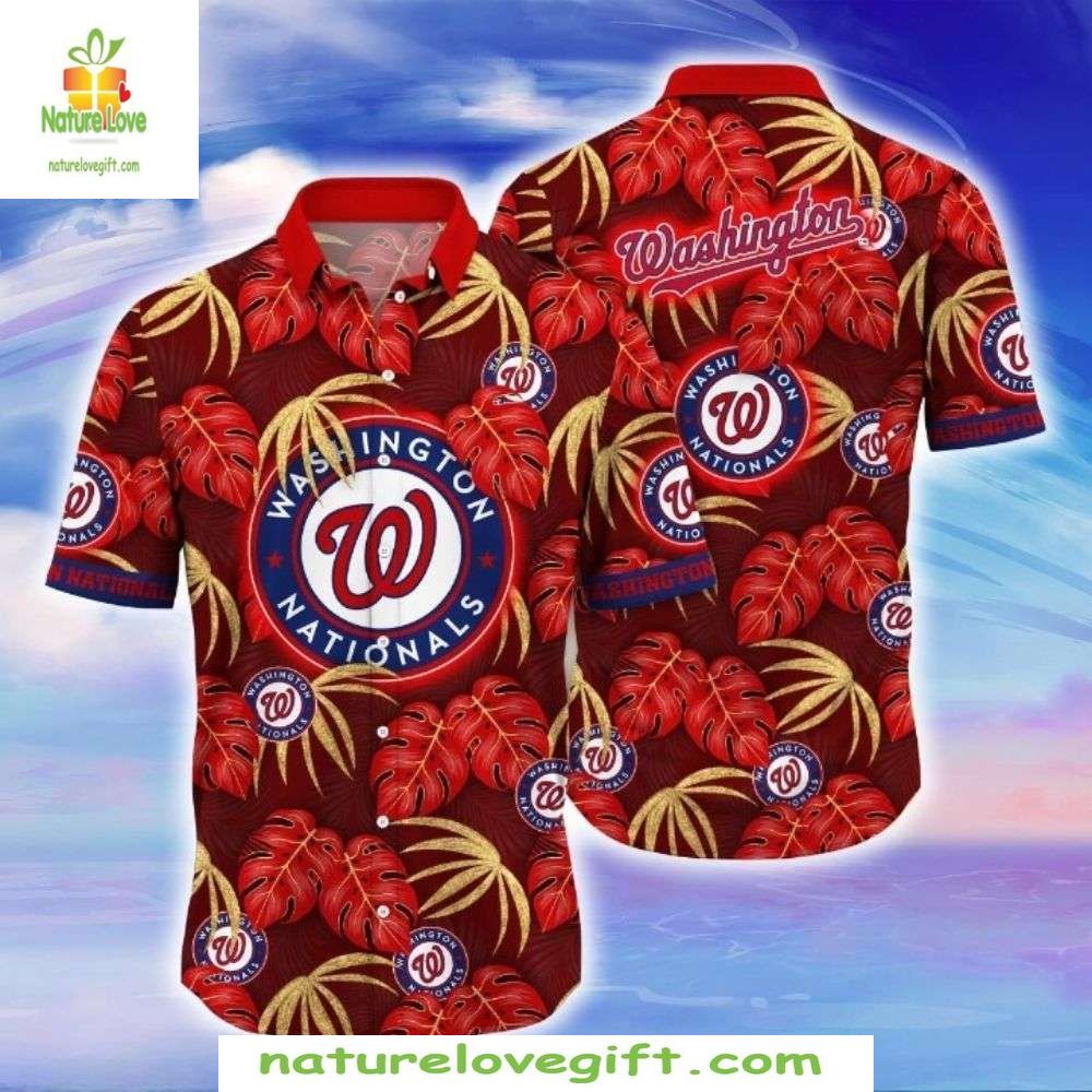Washington Nationals Hawaiian Shirt Island Sunset MLB Baseball Apparel