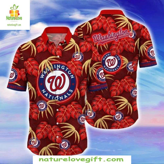 Washington Nationals Hawaiian Shirt Island Sunset MLB Baseball Apparel