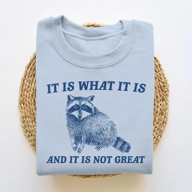 It Is What It Is And It Is Not Great, Funny Sweatshirt T-Shirts, Hoodie | InkThreadWorks.com