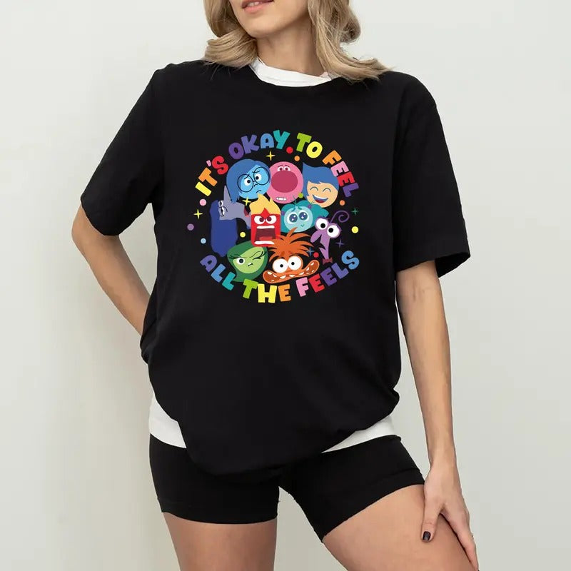 It's Okay To Feel All The Feels Shirt, Gift for Teacher,BCBA Tee,Speech Terapy Shirt Hoodie, Sweatshirt | InkThreadWorks.com