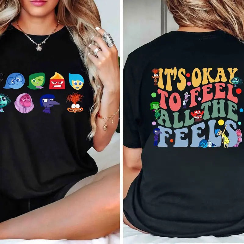 It's Okay To Feel All The Feels Shirt, Teacher Shirt, BCBA Shirt, Para Shirt Hoodie, Sweatshirt | InkThreadWorks.com