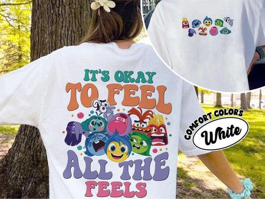 It's Okay To Feel All The Feels Youth Shirt, Inside Out Movie Shirt