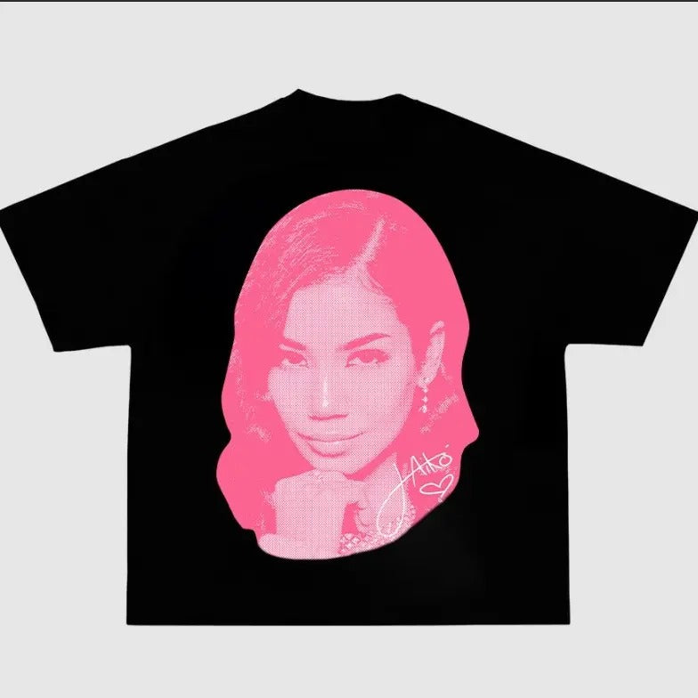 J.Aiko Big Face Pink Tee Hoodie, Sweatshirt | InkThreadWorks.com