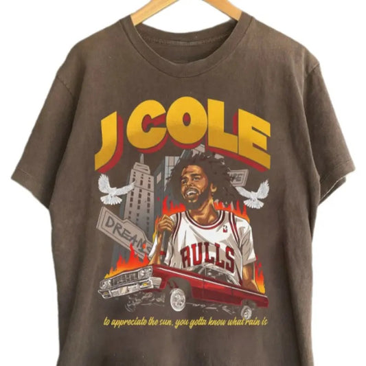 J Cole Shirt, Chicago 'To Appreciate The Sun You Gotta Know What Rain Is' T-shirt, Hot Music Rap Graphic Tee