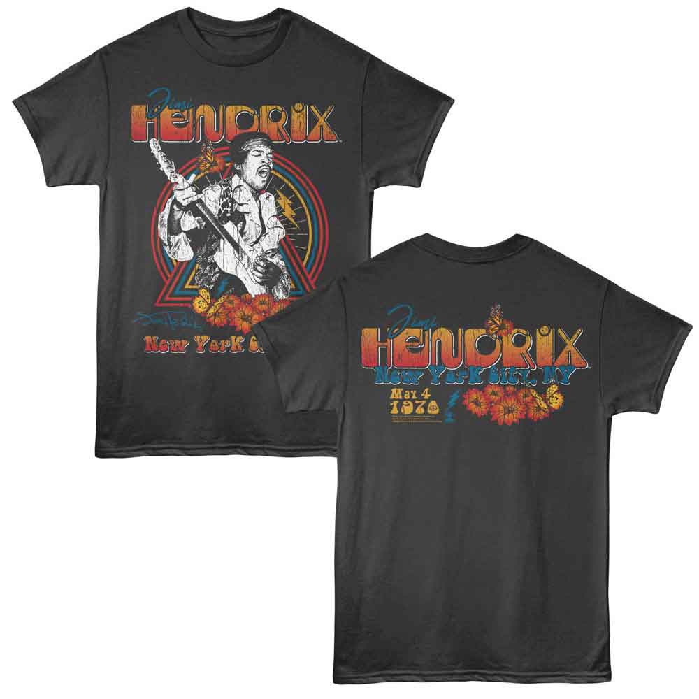 Jimi Hendrix - New York 1970 - American Classics - Gray Solid Adult Short Sleeve T-Shirt