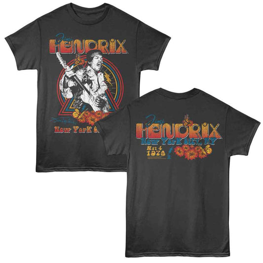 Jimi Hendrix - New York 1970 - American Classics - Gray Solid Adult Short Sleeve T-Shirt