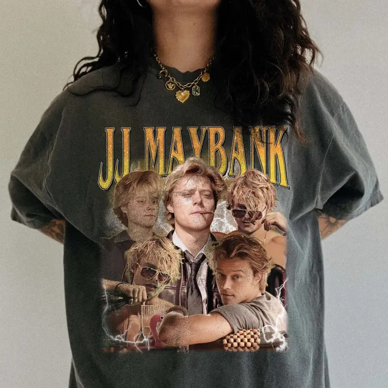 JJ Maybank Outer Banks Comfort Colors T-shirt, Unisex Tops For Men- For Women, Y2K 90s Retro Movies Bootleg Tshirt, Soft Fit Fabric Prints Cotton Top