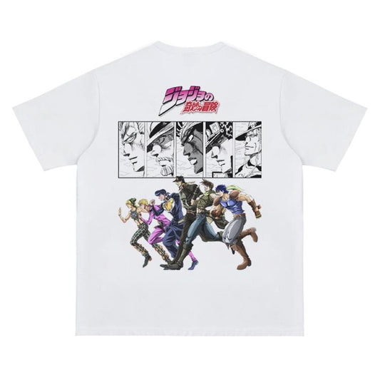 JOJO "Joestar Family" Vintage Oversized Tee Anime T-shirt 100% Cotton Original Design Men's Top for Fans