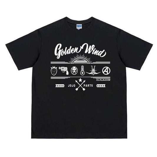 JOJO "Passione" Vintage Oversized Tee Anime T-shirt 100% Cotton Original Design Men's Top for Fans