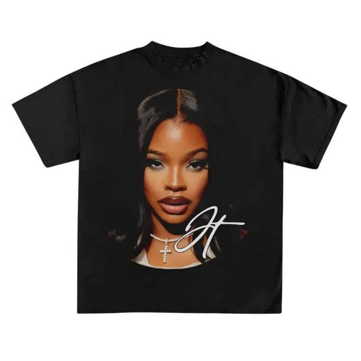 JT t shirt - JT Concert tee - City Girls - Rapper tee Cotton Fabric Hoodie, Sweatshirt | InkThreadWorks.com