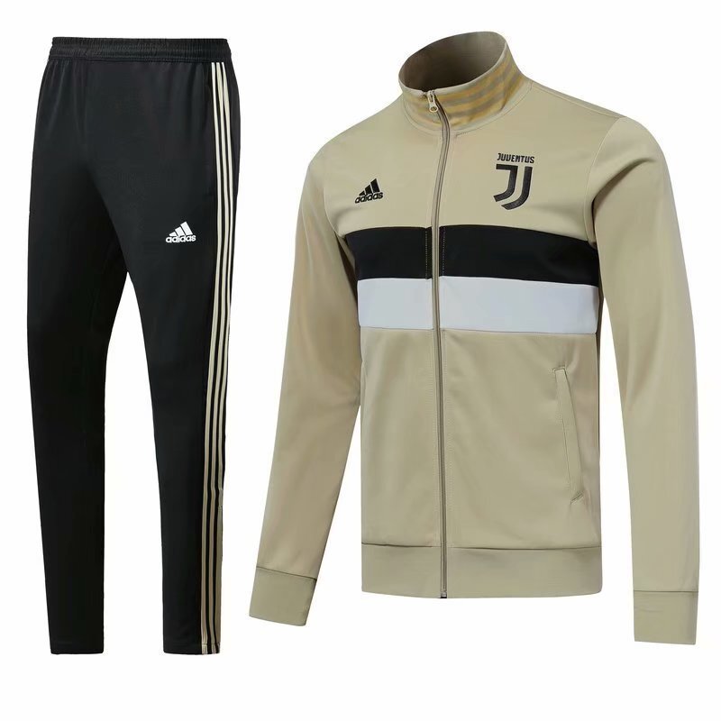 JUV BROWN2 WHITE LONG ZIP Training Suit