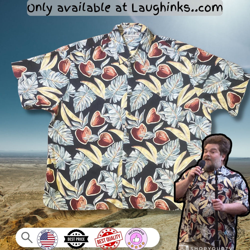 Jack Black Munsingwear Hawaiian Shirt With Fruit Pattern