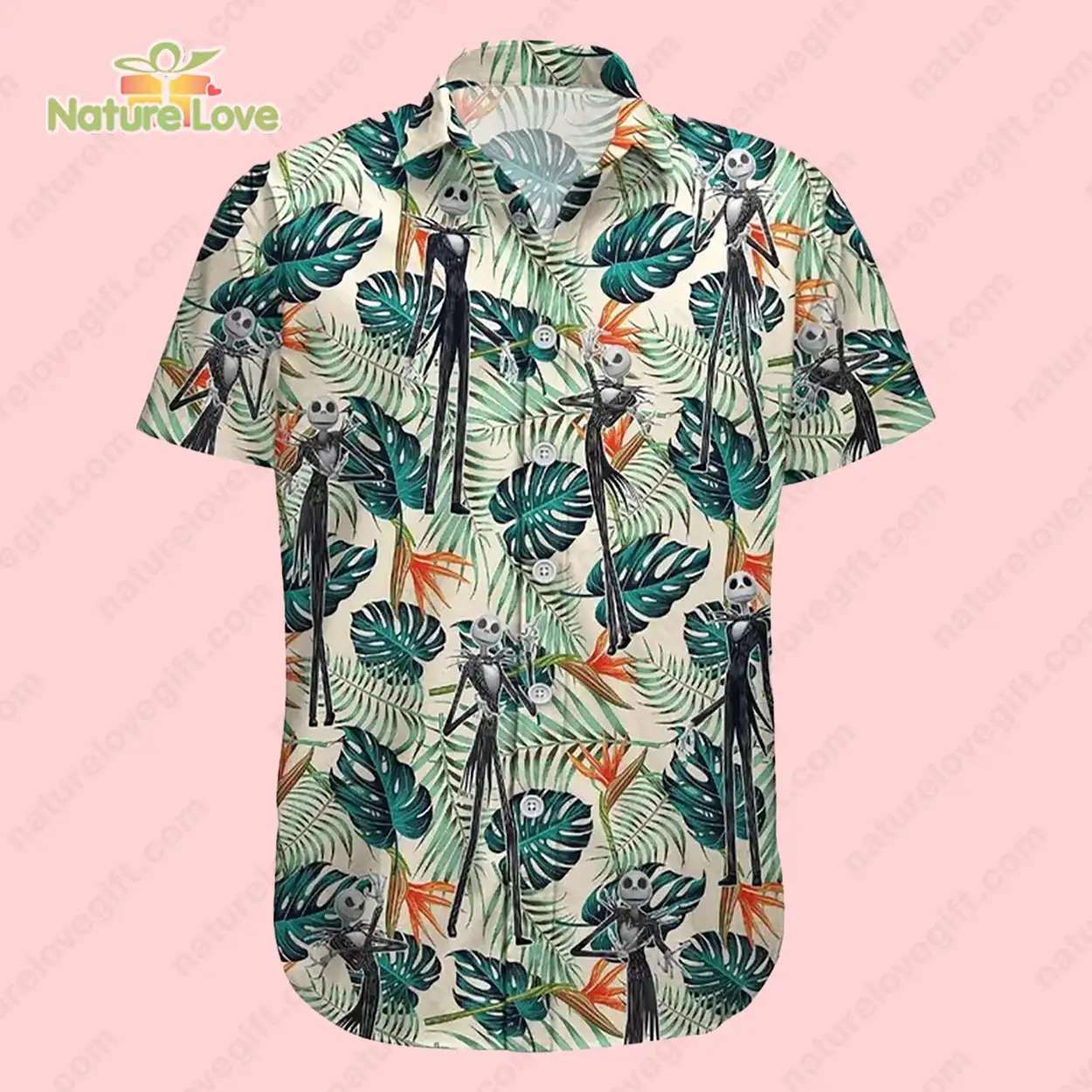 Jack Skellington Tropical Hawaiian Shirt Nightmare Before Christmas Movie Shirt