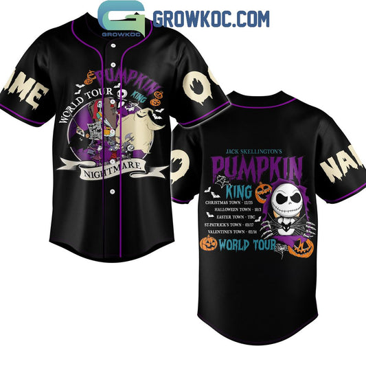 Jack Skellington’s Pumplin King World Tour Personalized Baseball Jersey