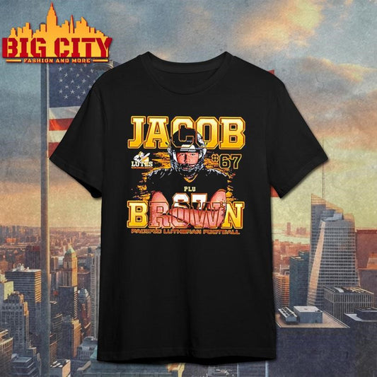Jacob Brown PLU Football NCAA Caricature Shirt