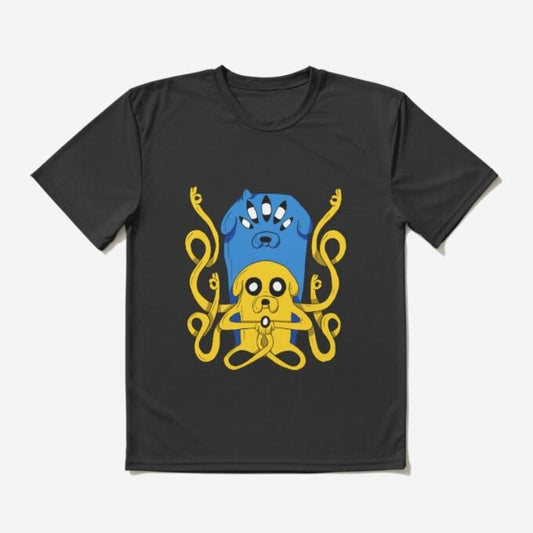 Jake the Dog Meditating Adventure Time T-Shirt, Unisex Cotton Crewneck T-Shirt