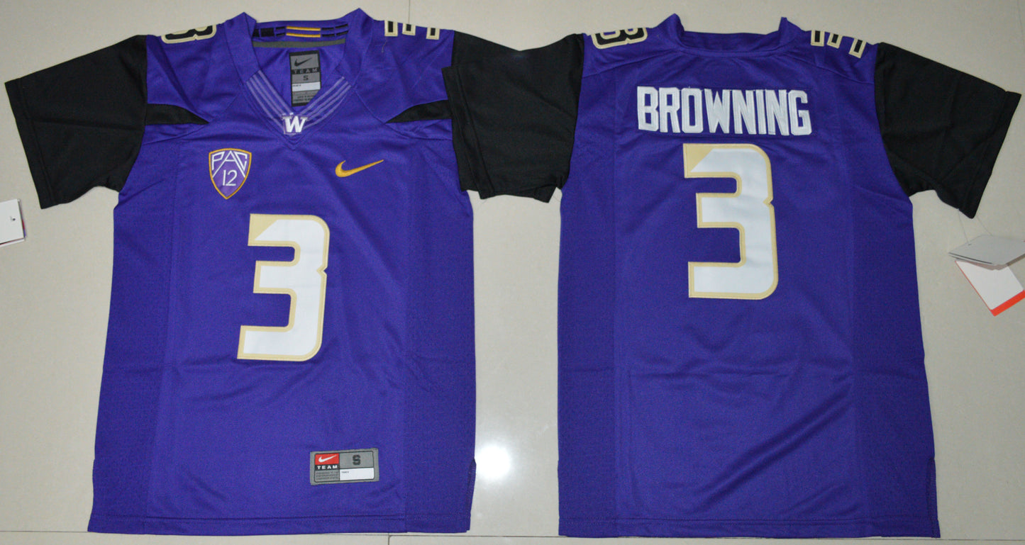 Jake Browning 3 Youth Purple