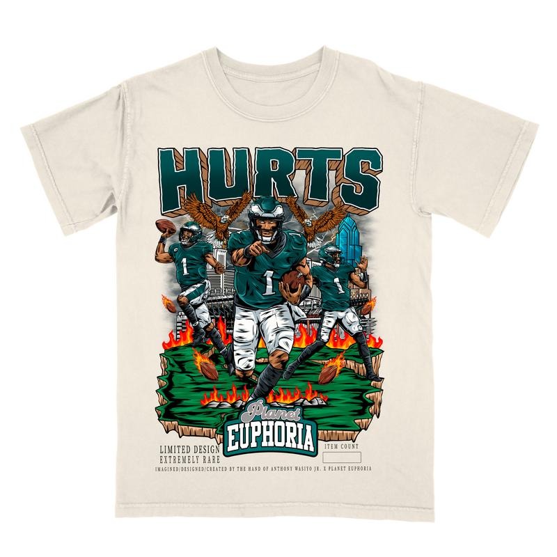 Jalen Hurts V2 Tee Hoodie, Sweatshirt | InkThreadWorks.com