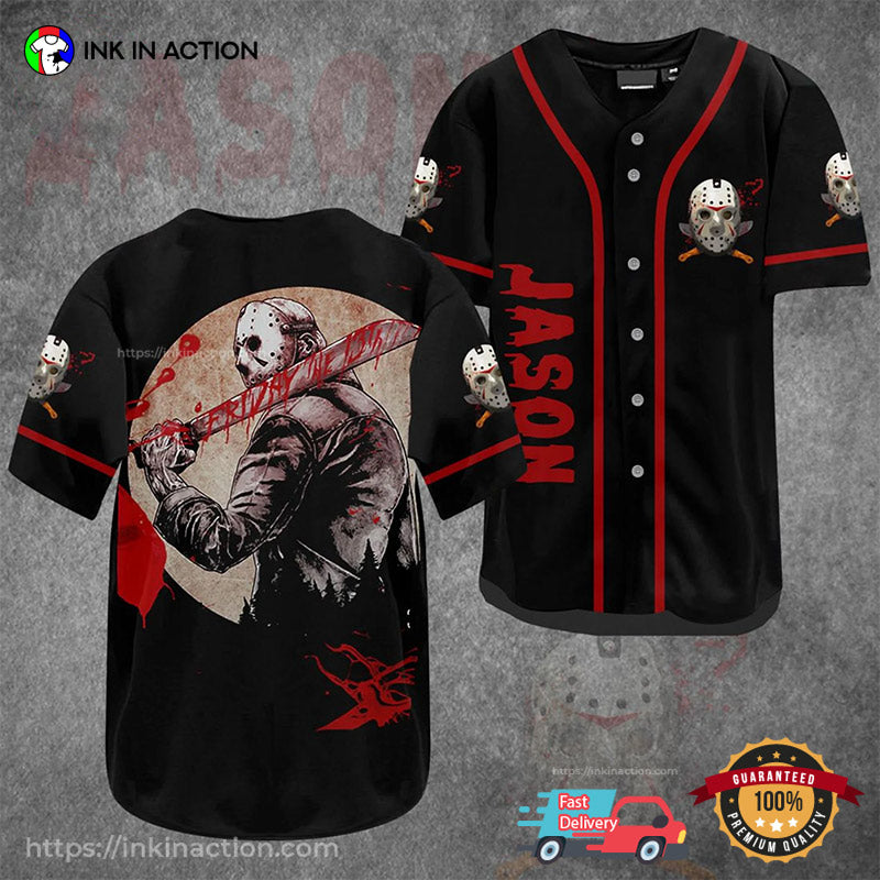 Jason Voorhees Friday The 13th Custom Baseball Jersey