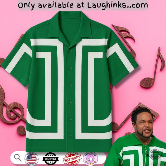Jawn Murray Green Bozy Border Reverse Printed Hawaiian Shirt On Sherri