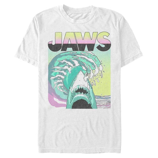 Jaws - Retro Wave 1980's Jaws Poster - T-Shirt