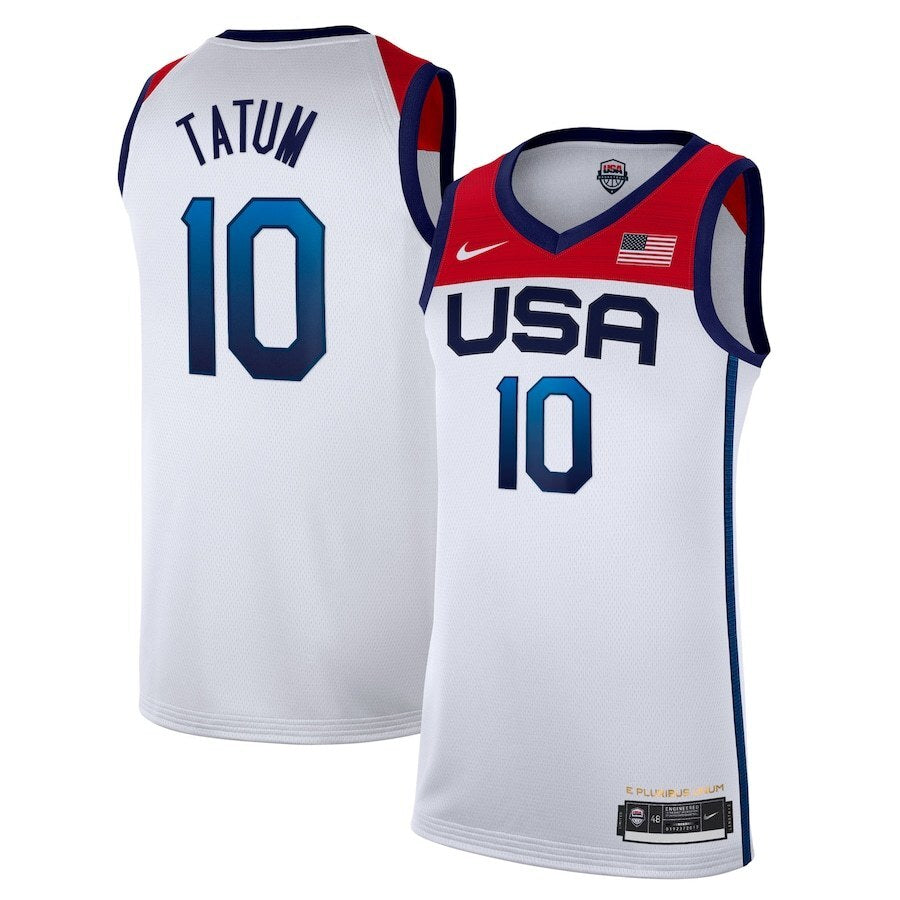 Jayson Tatum USA Basketball 2020 Summer Olympics Player Jersey - White Style 1