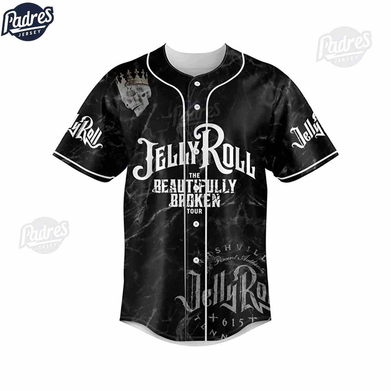Jelly Roll The Beautifully Broken Tour Baseball Jersey For Lovers - Padres Jersey Oasis: Elevate Your Baseball Style Game