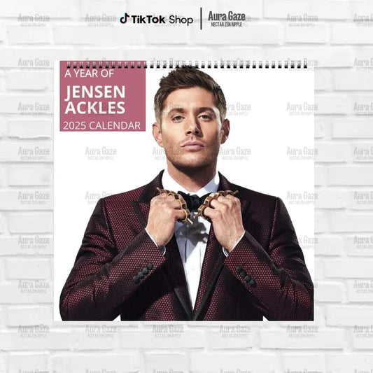 Jensen Ackles 2025 Wall Calendar Planner, Supernatural Dean Winchester, Jensen Ackles Fan Gift For Her, Fan Merchandise, Celebrity Crush Merch