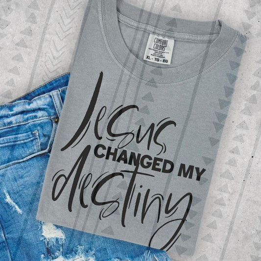 Jesus Changed my Destiny DTF Transfers - THIS IS NOT A SHIRT Hoodie, Sweatshirt | InkThreadWorks.com