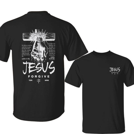 Jesus Forgiven Christian T-Shirt, Vintage Jesus Design, Love Jesu Gift, Father's Day Gift for Men Hoodie, Sweatshirt