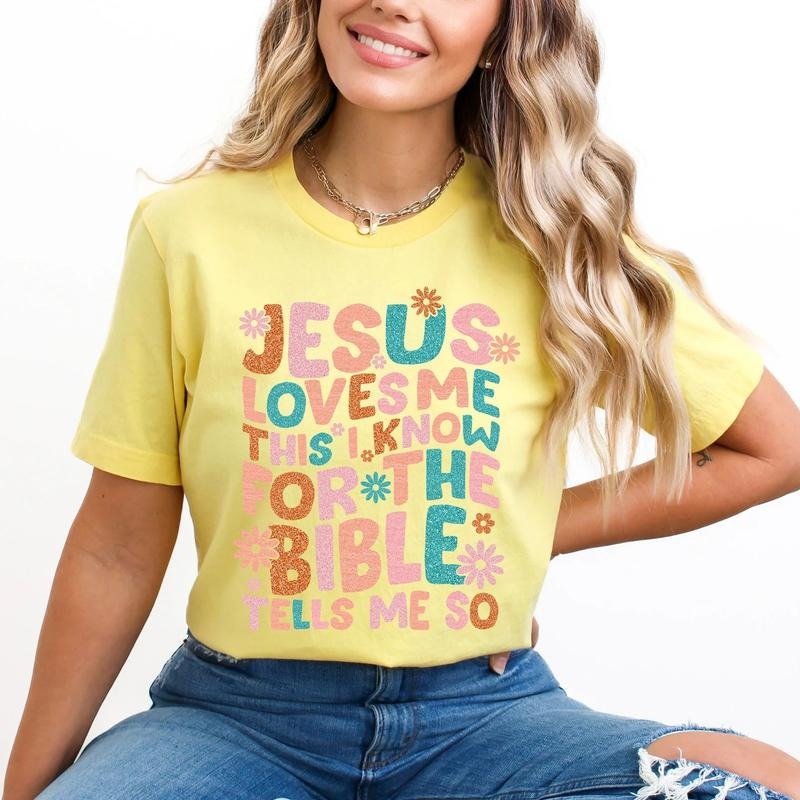 Jesus Loves Me  DTF Transfers - THIS IS NOT A SHIRT Hoodie, Sweatshirt | InkThreadWorks.com