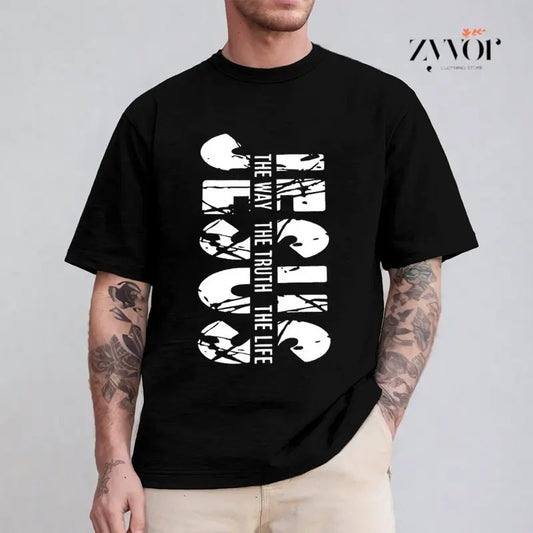 Jesus The Way The Truth The Life Tee Casual Style Crew Neck Short Sleeve T-Shirt Tops Trendy for Unisex, Perfect Gift...