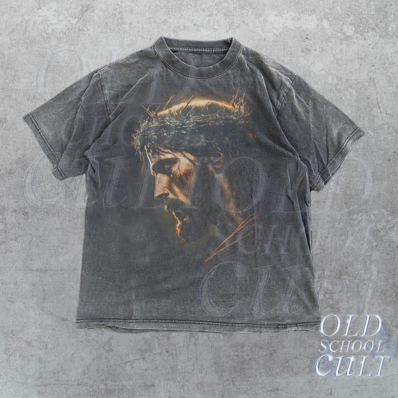 Jesus Vintage 90s Graphic Shirt, Jesus Shirt, Easter Shirt, Christian Easter Shirt, Retro Halftone Graphic Shirt, He Has Rizzen,Unisex Shirt